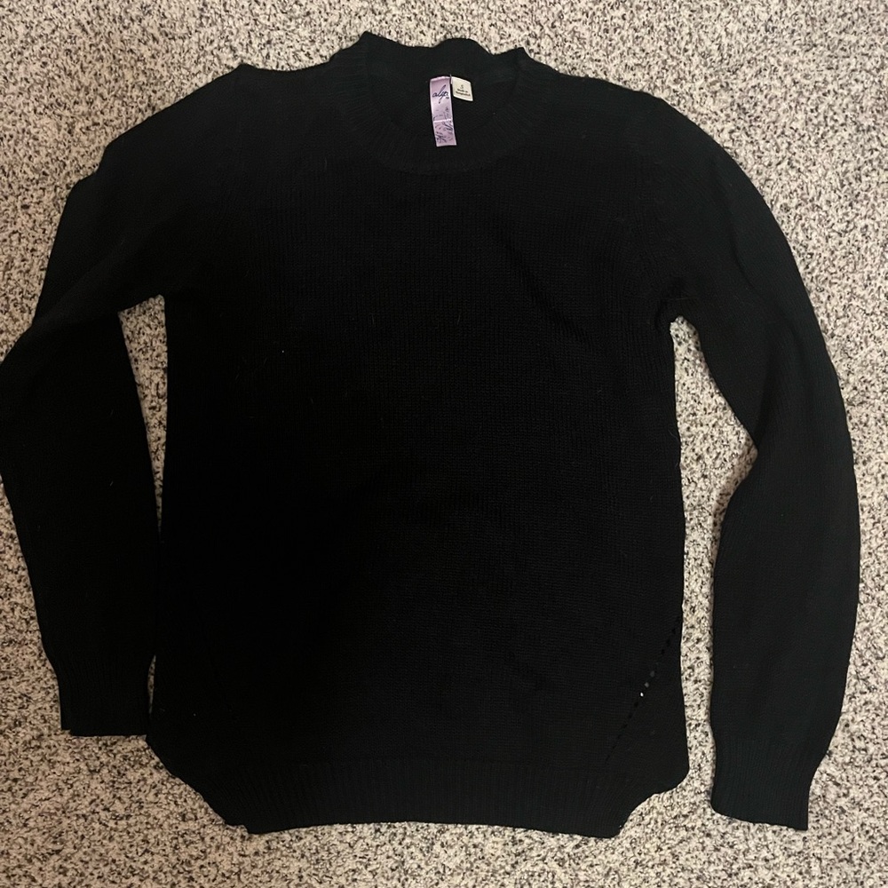 (Bundle 3 for $15) Black Sweater with Minimalist Detail